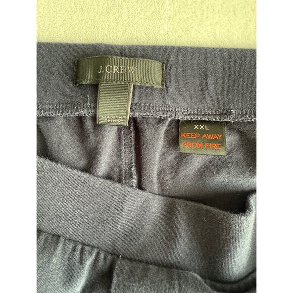 J Crew Women’s Navy Short Pajama Set Long Sleeves XXL Lounge Sleep Wear Cotton - Picture 9 of 13